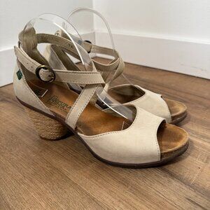 El Naturalista N790 Senda Leather Espadrille Heel Pumps Casual Coastal Beachy 39
